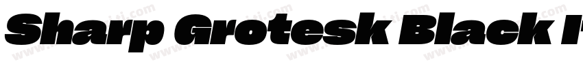 Sharp Grotesk Black Italic 24字体转换